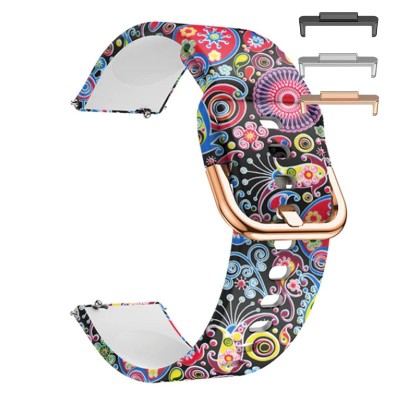 Curea silicon, compatibila Huawei Watch Fit 2, cu adaptor dedicat, Color Joy foto
