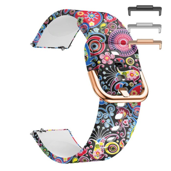 Curea silicon, compatibila Huawei Watch Fit 2, cu adaptor dedicat, Color Joy