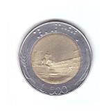 Moneda Italia 500 lire 1987, stare foarte buna, curata