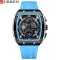 Ceas bărbătesc Curren 8442 Blue Marine &ndash; cronograf sport | Quartz japonez | Curea silicon vibrantă | Design robust și elegant