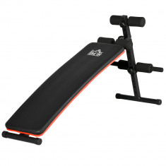 HOMCOM Bancă pentru Abdomene Pliabilă și Reglabilă, Bancă pentru Exerciții cu Spătar Reglabil, 47x139x51-69 cm, Negru | Aosom Romania