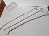 Lot de 3 Lanturi pentru Ceas de Buzunar din Otel - NOS -Nefolosite !!!