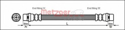 Conducta / cablu frana VW TRANSPORTER IV bus (70XB, 70XC, 7DB, 7DW, 7DK) (1990 - 2003) METZGER 4114600 foto