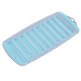 Forma pentru gheata cu 10 compartimente siliconate,Plastic,Albastru,29x11cm, Oem