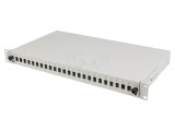 Panou patch fiber LANBERG 24 porturi rack 19 1U gri