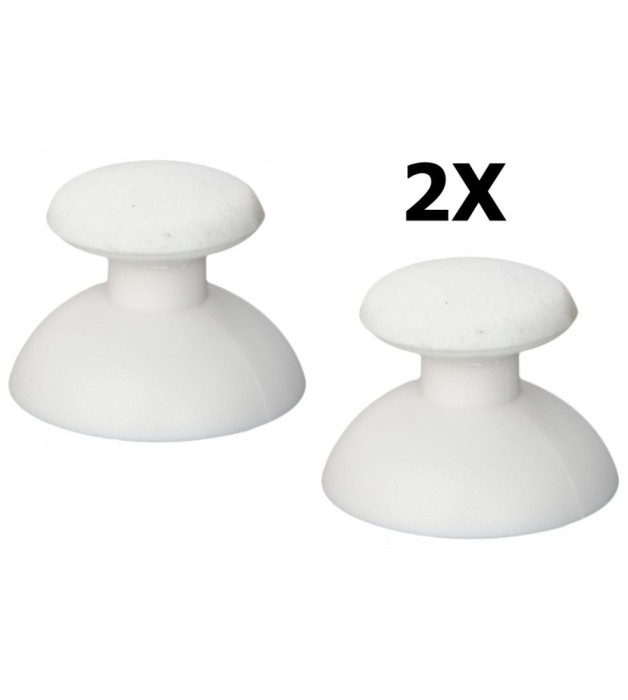 2 x Analog Thumbsticks Cap pentru Controller PS2 PS3-Culoare Alb