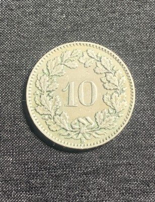 Moneda 10 rappen 1930 Elvetia foto