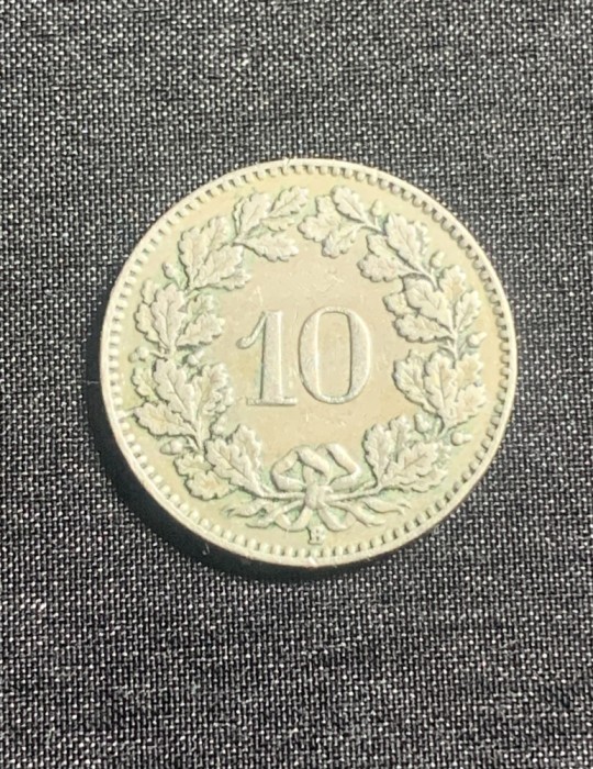 Moneda 10 rappen 1930 Elvetia