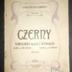 Partitura veche. Charles Czernt OP. 849 Etudes de Mecanisme (1913)