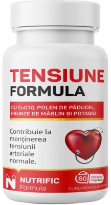 TENSIUNE FORMULA (cu polen si CoQ10) 60cps vegetale NUTRIFIC foto