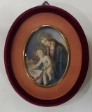 Madona cu Pruncul, Miniatura pe fildes, Secol XIX