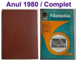 Romania 1980 - Lot 10 reviste filatelice romanesti FILATELIA / An XXIX complet, colegate in volum cartonat