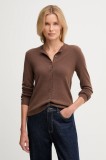 United Colors of Benetton cardigan din amestec de l&acirc;nă culoarea maro, light, 102HD502B