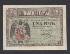 A2684 Spain Spania 1 peseta 1938 UNC foto