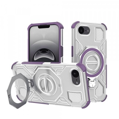Husa pentru Apple iPhone 16e, Techsuit, Carbon Shield Pro, Mov foto