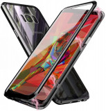 Husa Samsung Galaxy S8 Negru Perfect Fit spate de sticla + folie de sticla