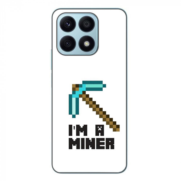 Husa compatibila cu Honor X8a Silicon Gel Tpu Model Minecraft Miner