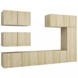 Cumpara ieftin Set dulapuri TV, 6 piese, stejar sonoma, lemn prelucrat