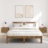 vidaXL Noptiere, 2 buc., stejar fumuriu, 40x30x30 cm, lemn prelucrat