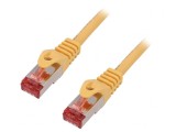 Cablu Patch S/FTP Cat6 LSZH Galben 1.5m, Logilink