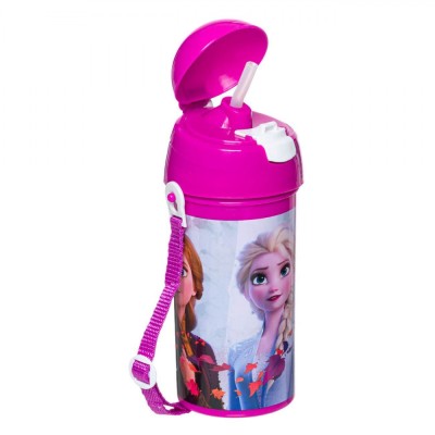 Sticla de apa Pop Up Frozen 2 de 500ml pentru copii foto