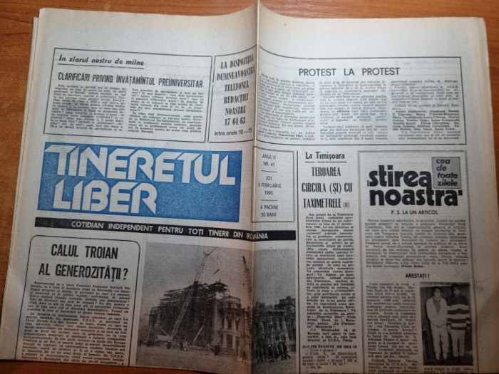 ziarul tineretul liber 8 februarie 1990