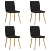 VidaXL Scaune de bucătărie, 4 buc., negru, material textil 3315170