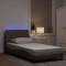 vidaXL Cadru de pat cu LED fără saltea Taupe 100x200 cm Material 3310654
