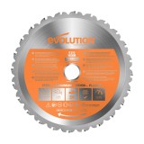 Panza circular pentru taiat multi-materiale, pentru fierastraie circulare Evolution 210mm, &Oslash;210 x 25.4 mm, 24 de dinti TCT