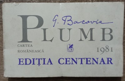 Plumb - George Bacovia// 1981, editia Centenar foto