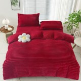 Cumpara ieftin Lenjerie de pat dublu cocolino,4 piese.cearceaf normal,dungi,visinie-92680