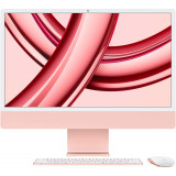 Sistem Desktop PC All-In-One Apple iMac 24&quot; (2023), 4.5 K, Apple M3 8‑core CPU, 8GB RAM, SSD 512GB, Apple M3 10-core GPU, macOS Sonoma, INT KB, Pink