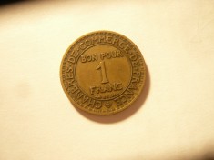 Moneda Franta 1 franc 1923 , bronz , cal. F.Buna
