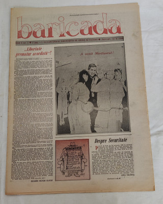 Ziarul BARICADA (28 februarie 1990) Anul I nr. 7 foto