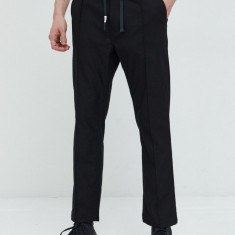 Tommy Jeans pantaloni barbati, culoarea negru, drept