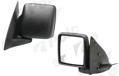 Oglinda exterioara Opel Corsa C 07.2000-10.2010 partea dreapta View Max crom convex carcasa neagra reglare manuala prin cablu fara incalzire foto