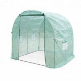 Solar de gradina 200x200x200cm, folie verde PE cu plasa 140g/mp UV, 1 usa, 4 ferestre, teava otel galvanizat 19mm THOR