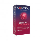 Prezervative cu striatii, CONTROL SENSUAL DOTS &amp; LINES, 1 cutie x 12 buc