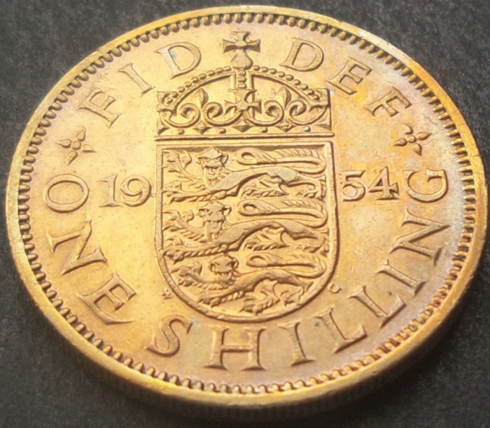 Moneda 1 SHILLING - MAREA BRITANIE / ANGLIA, anul 1954 *cod 1451 A = excelenta