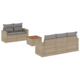 Cumpara ieftin Patio Sofa Set 5-Locuri Amestec de bej si gri deschis