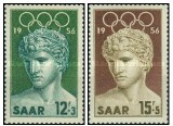 Saar 1956 - Jocurile Olimpice Melbourne, serie neuzata