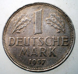 7.127 GERMANIA RFG 1 DEUTSCHE MARK 1957 J, Europa, Cupru-Nichel