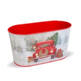 Cos metalic de Craciun - masina - 23 x 11,5 x 11,5 cm Best CarHome, Oem