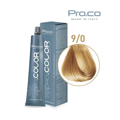 Vopsea de par 9/0 Blond foarte deschis 100ml Pro.co foto