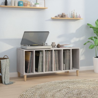 vidaXL Dulap pentru discuri gri sonoma, 100x38x48 cm, lemn prelucrat 831979 foto