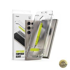Folie de protectie Ecran Ringke Easy Slide pentru Samsung Galaxy S24 Ultra S928 Sticla Securizata Full Glue Set 2 bucati