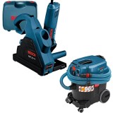 Bosch GNF 35 CA + GAS 35 M AFC - Freza pentru caneluri beton 1400 W 150 mm valiza plastic + Aspirator umed-uscat 1200 W 254 mbar 35 l priza scule elec