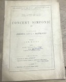 CRT15DE Program Vechi Filarmonica Iasi 1964 Autograf Ion Voicu / Vintage Concert Program Romania - Ion Baciu Beethoven Memorabilia