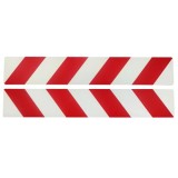 Autocolant reflectorizant dungi 2buc - Rosu/Alb - 5x30cm Garage AutoRide
