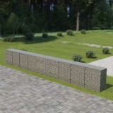 Gabion perete cu capace, 900 x 50 x 100 cm, otel galvanizat GartenMobel Dekor, vidaXL